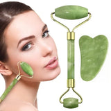 Natural Jade Gua Sha & Face Roller