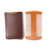 Natural Wood Beard & Hair Comb Set