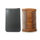 Natural Wood Beard & Hair Comb Set