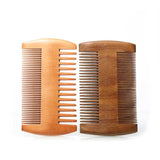 Natural Wood Beard & Hair Comb Set