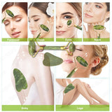 Natural Jade Gua Sha & Face Roller