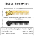 Stainless Steel Beard & Mustache Comb