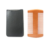 Natural Wood Beard & Hair Comb Set