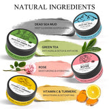 4-Pack Clay Facial Mask Set