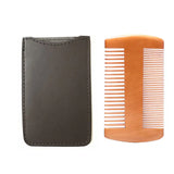 Natural Wood Beard & Hair Comb Set