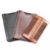 Natural Wood Beard & Hair Comb Set
